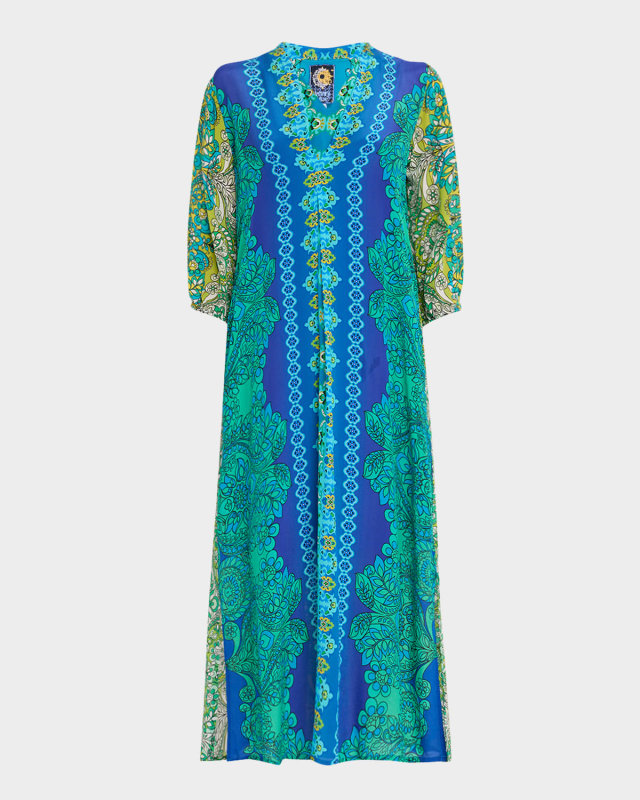 Kahinu Floral-Print Crepe De Chine Maxi Dress